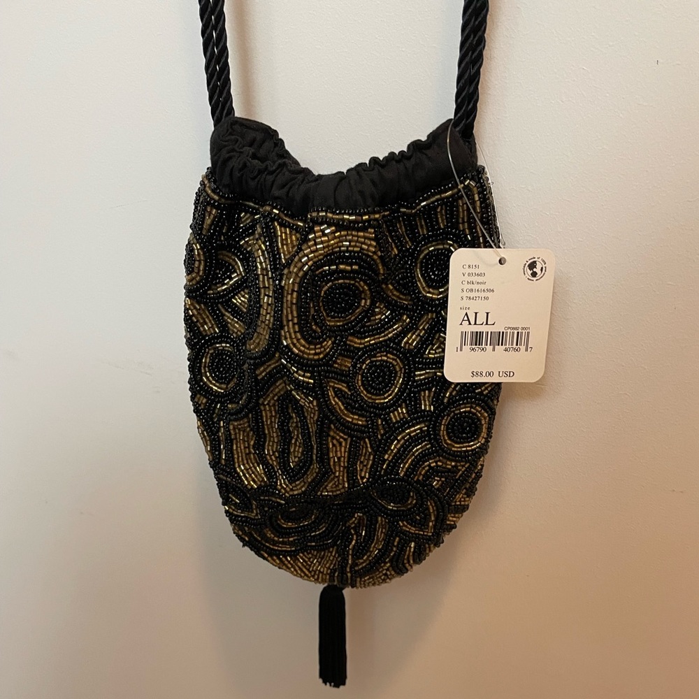 NWT Free People Penny Beaded Evening Bag/Pouch